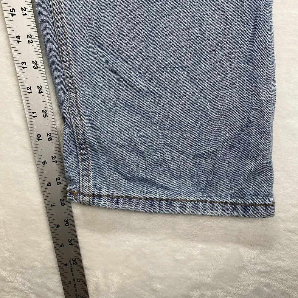 Levi's 505 Jeans Mens W34 L30 light Denim Classic Straight Leg Casual Pants flaw
